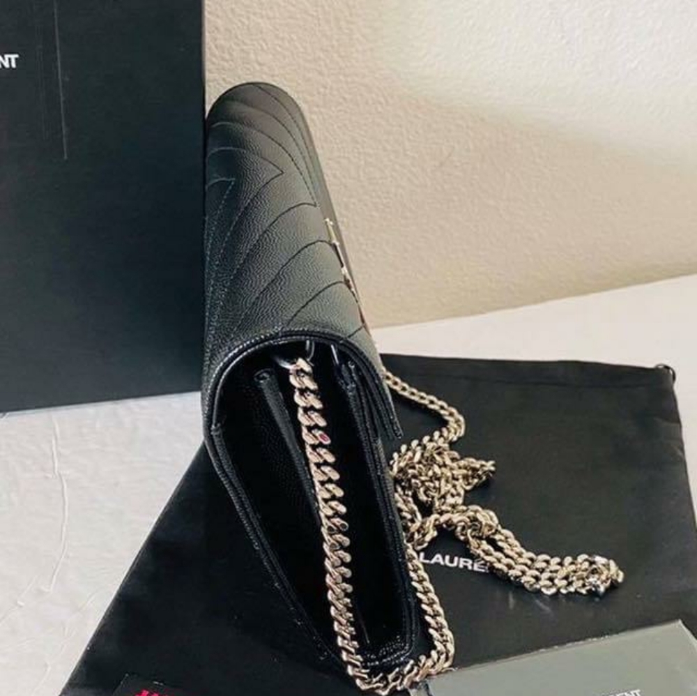 100% Auth YSL WOC Large Envelope Crossbody Bag - Picture 4 of 11